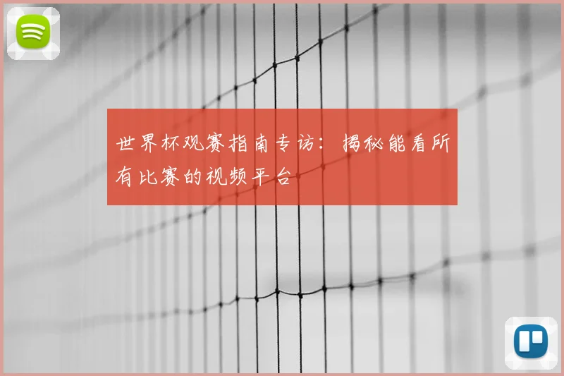 世界杯观赛指南专访：揭秘能看所有比赛的视频平台
